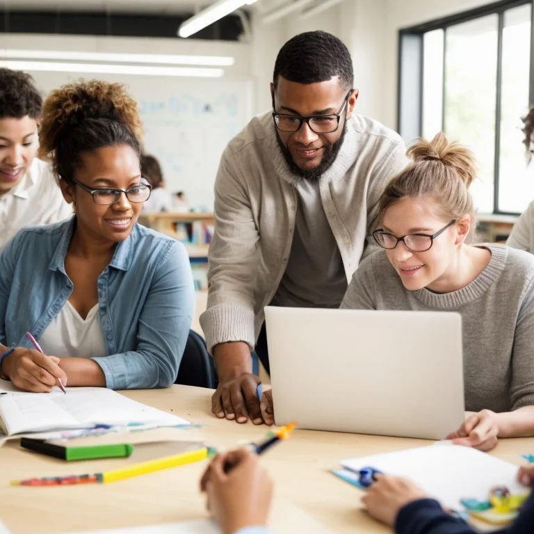 Participants collaborating on a creative project